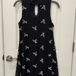 Altar'd State Black Floral Mini Dress